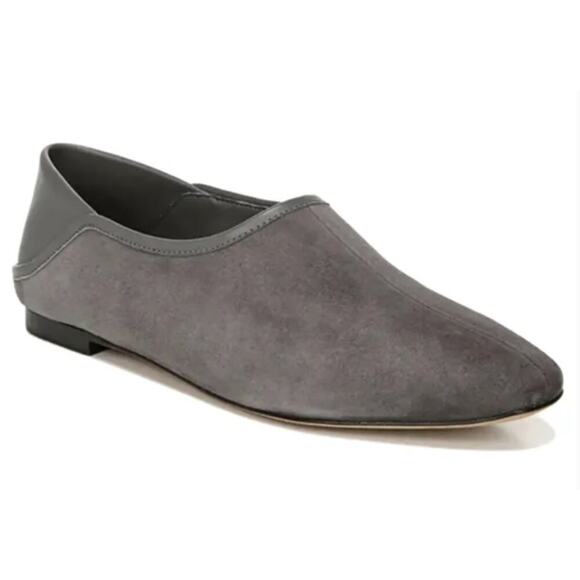 Vince Branine Steel Suede Loafers - Picture 1 of 9